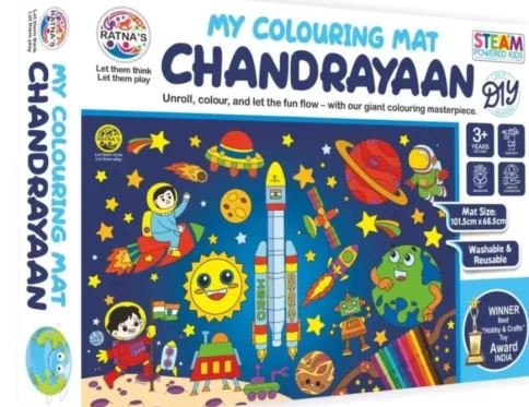 Chandrayaan Printed Colouring Mat | Canvas | Educational Toys | 3+ Years