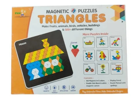 Magnetic Puzzle Triangle | Cardboard | Educational Toys| 3+ Years