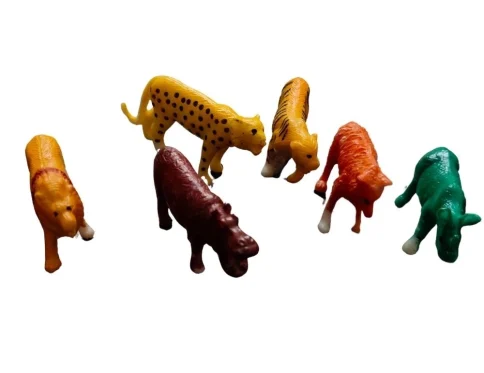 6_Pcs Set Wild Animals | PVC | Toys| 1+ Years