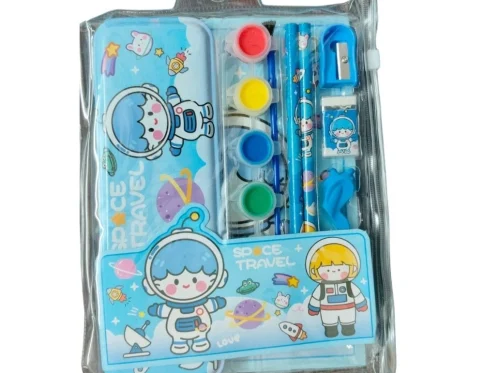 Space Travel Theme Pencil Metal Box Set | Plastic | Stationery | 3+ Years