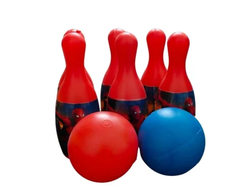 Spider Man Theme Bowling Set with two balls | Plastic | Toys| 1+ Years