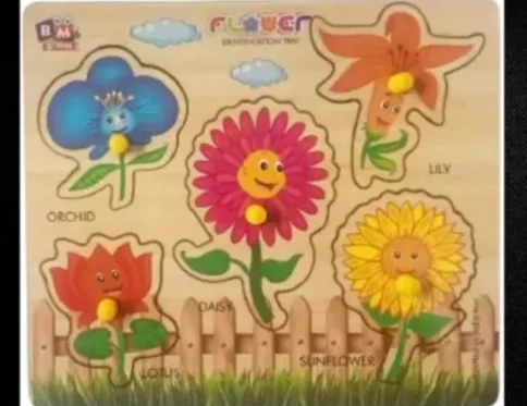 Wooden Puzzle – Flowers | Wood | Educational Toys | 3+ Years