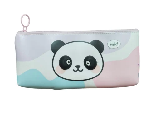 Pack Of_2 Panda Cartoon Printed Pencil Pouch |   Canvas  |   Stationery | 3+ Years