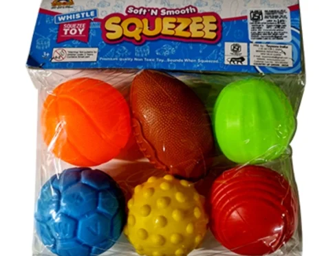 Squeeze ball (6pcs)| Plastic | Toys | 3+ Years