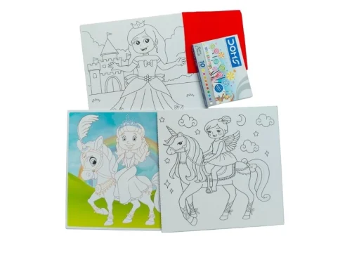 Fun With Coloring Board-Princess | Cardboard | Educational Toys| 3+ Years