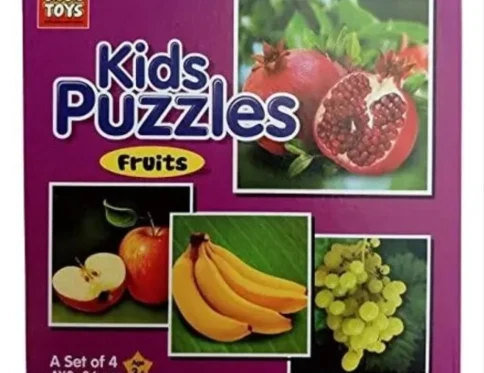 4_Pcs Set Fruits Puzzle | Cardboard | Educational Toys | 4+ Years