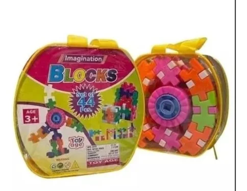 44_Pcs Set Imagination Puzzle Block Set | Plastic | Educational Toys | 3+ Years