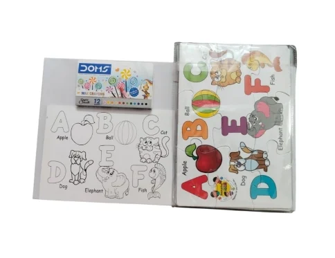 2 In 1 Puzzle & Colors Alphabet |   Cardboard  |   Educational Toys| 3+ Years