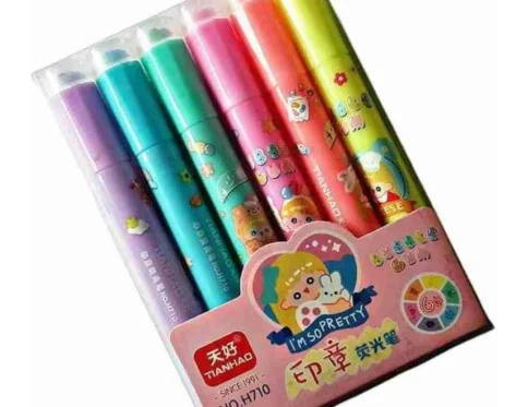 2-in-1 Stamper Marker Pen Set with Water Based Ink | Plastic | Stationery | 3+ Years