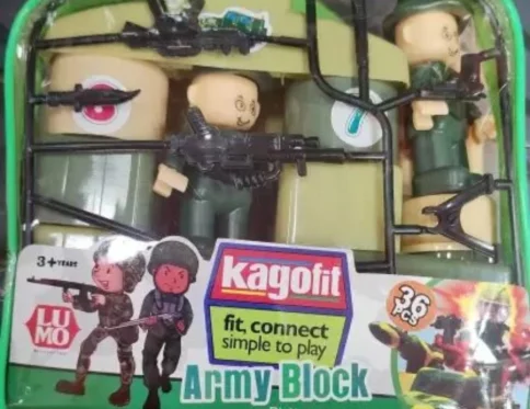 36_Pcs Set Army Blocks | Plastic | Educational Toys | 3+ Years