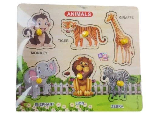 Wooden Puzzle – Animals | Wood | Educational Toys | 3+ Years