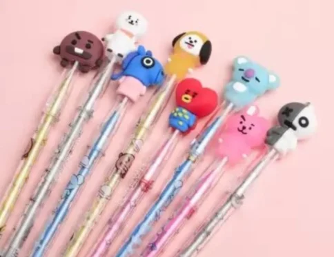 Pack Of_5 Bts Army Pencil Set | Rubber | Stationery | 3+ Years