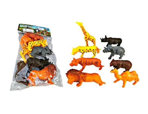 8_Pcs Set For Wild PVC Animals| Cardboard | Toys | 5+ Years