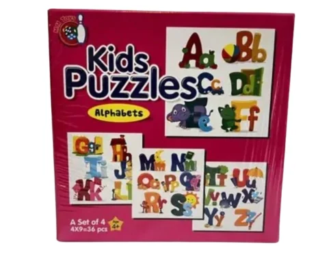 4_Pcs Set Alphapet Puzzle | Cardboard | Educational Toys | 4+ Years
