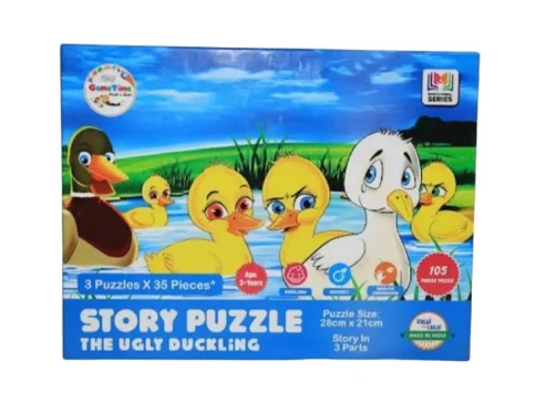 35_Pcs Set Ugly Ducklingg Story Puzzle | Cardboard | Educational Toys | 5+ Years