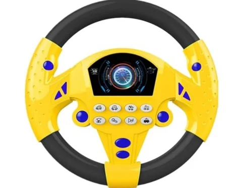 Generic Plastic Steering Wheel Driving Controller Toy (Multicolor)
