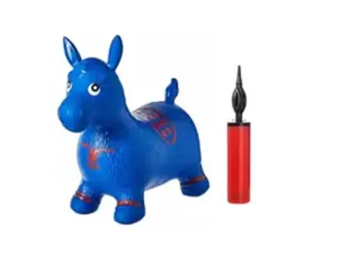 Generic Plastic Inflatable Jumping And Riding Horse Air Animal Shape Jumping Toys (Multicolor )