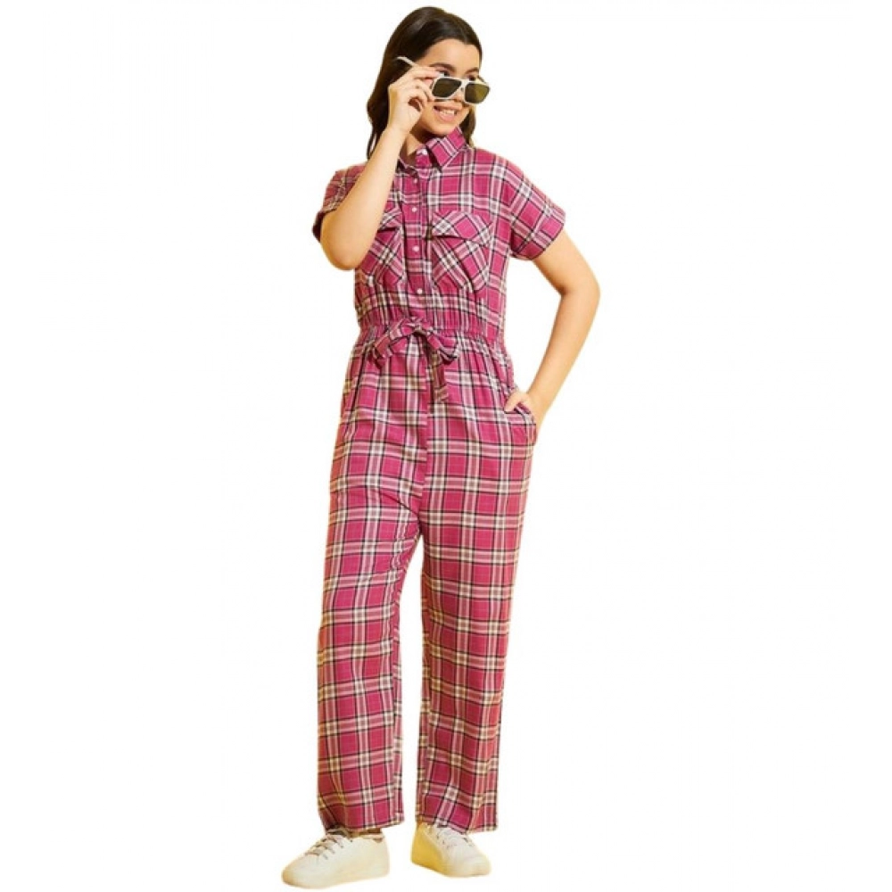 PID-66117-Girl-s-Short-Sleeves-Checkered-Jumpsuit-Pink-1-1000x1000-1.webp