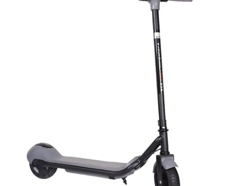 Junior Electric Scooter for Adult Kids 6-13 Years I Kids Ride-On Toy 2 Wheel Scooter with Breaks I Bluetooth Connectivity | Foldable Design I Weight Capacity 60kg (Silver)