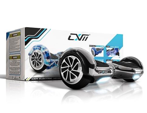 CXM R2 U UL 2272 Certified 6.5 inch Self-Balancing Hoverboard (Black) for Kids & Adults | Dual 200W Motors, Bluetooth Speakers, LED Lights, 10KM Range, 36V BIS-Approved Battery | 100kg Capacity | 1-Year Warranty
