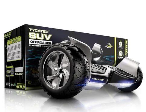 Tygatec G281, 8.5 inch All Terrain SUV Off-Road Hoverboard with Music Speakers and LED Lights, UL2272 Certified Self Balancing Scooter