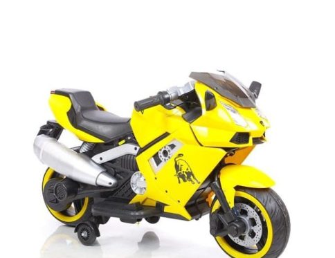Rechargeable bike for kids| Battery operated bike for kids 12V Battery Operated Ride on Bike for Kids with Hand Race, Music and Lights in Wheels Suitable for Boy | Girls of Age 2 to 6 Years -Yellow