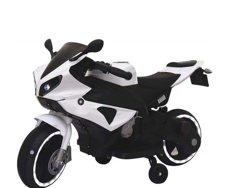 Kid’s Blue yamaha R1 Ride-on Battery Bike, (1 to 2.5 Years) -White