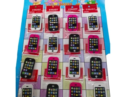 Pack Of_5 Mobile Eraser for Kids for School Use Eraser for Girls and Boys for Return Gift Item, Multicolour | Rubber | Stationery | 3+ Years