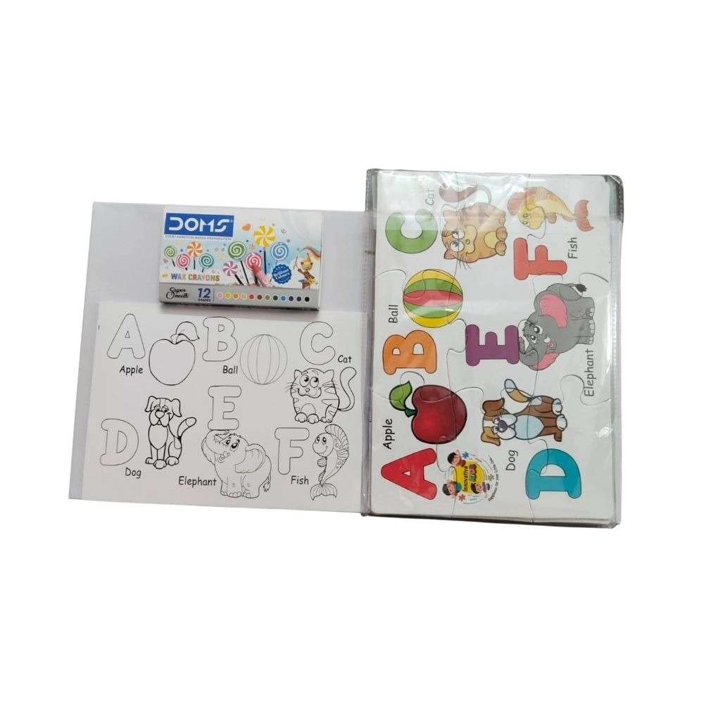 2 In 1 Puzzle & Colors Alphabet |   Cardboard  |   Educational Toys| 3+ Years