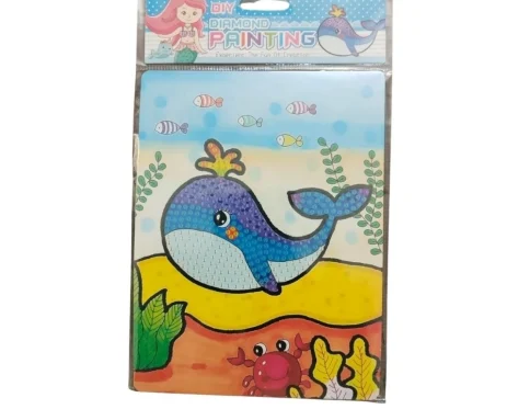 Pack Of_2 Diamond Painting Kit – Dolphin |   Cardboard  |   Stationery | 2+ Years
