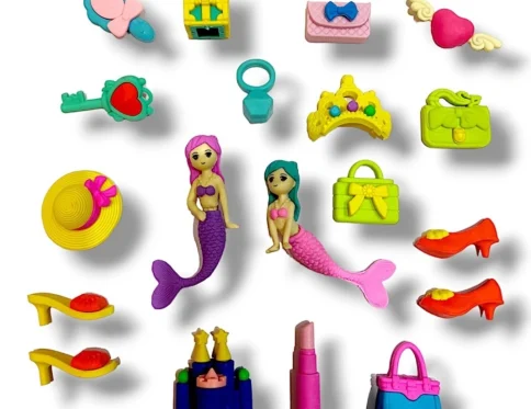 Eraser set – Mermaid theme | Rubber | Stationery | 5+ Years