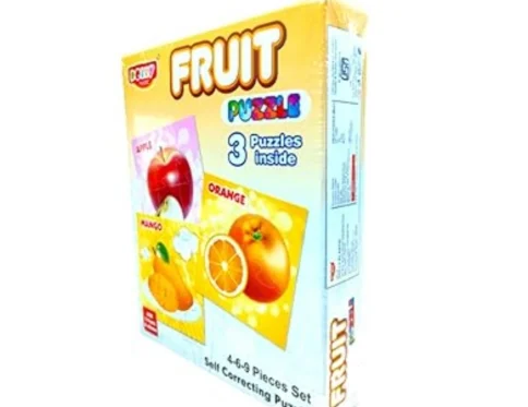 3_Pcs Set Fruit Puzzle | Cardboard | Educational Toys | 3+ Years