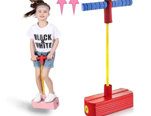 Generic Rubber Kids Pogo Jumper Fun and Safe Pogo Stick for Toddlers Bouncing Toy for Ages 3 and up Holds up to 250lbs (Multicolor)