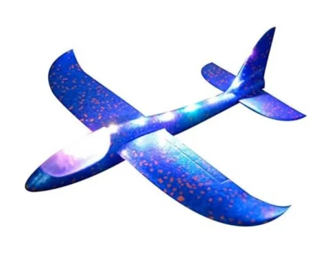 Generic Plastic 3D Throw Foam Plane Aeroplane Gliders, Flying Aircraft Pack Of 1 (Multicolor )