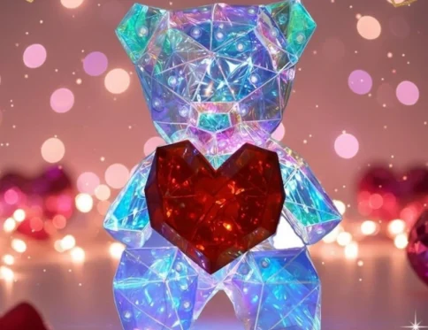 Generic Glowing Teddy Bear Night Light (Multicolor)